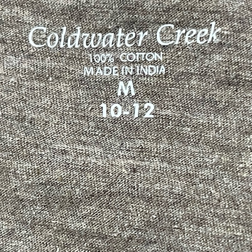 Coldwater Creek Brown Gold Chevron Sequin Shell Tank Top, Size M, XL - Picture 3 of 8
